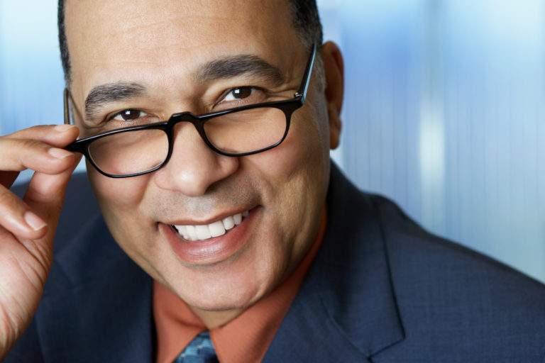 Businessman wearing glasses
