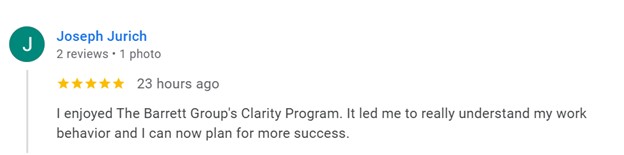 TBG Review from client J.J.