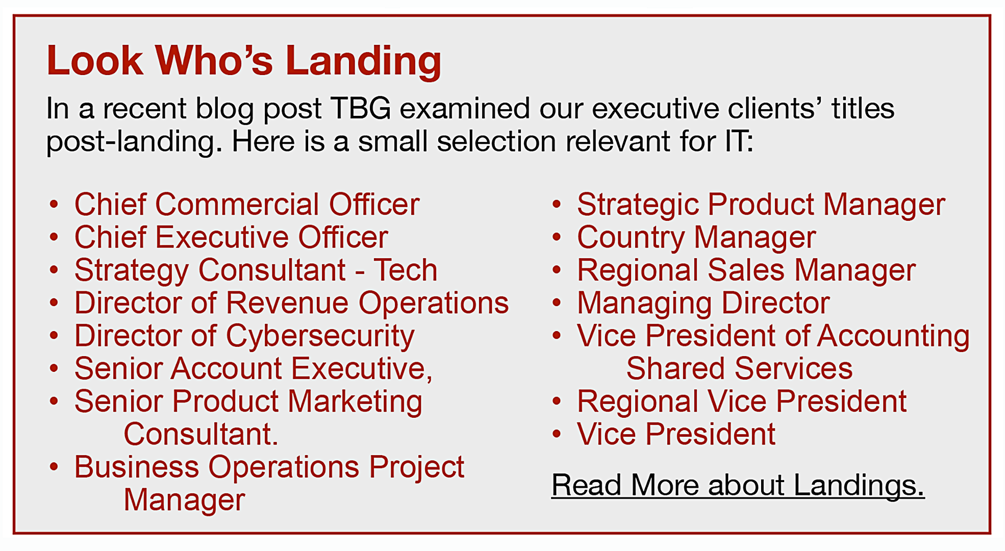 IT Chart: Look Who's Landing