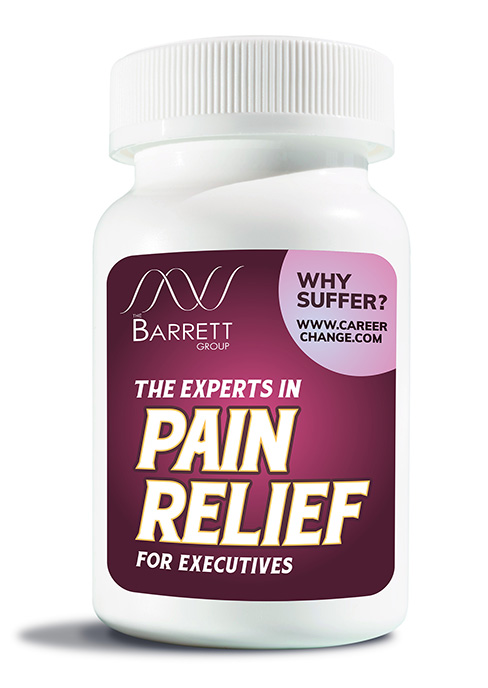 Medicine Bottle Labeled The Experts in Pain Relief for Executives